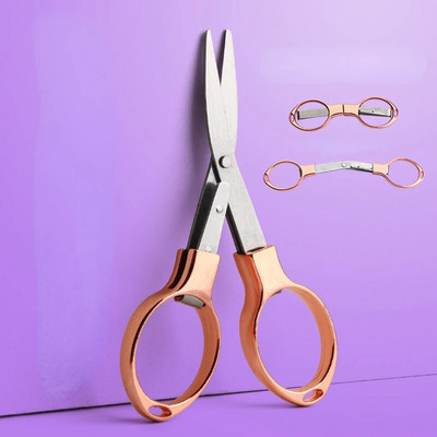 Vienspalvės sulankstomos žirklės Nešiojamos nerūdijančio plieno įtempimo žirklės daugiafunkcinės rankų darbo amatų DIY įrankis Biuro reikmenys