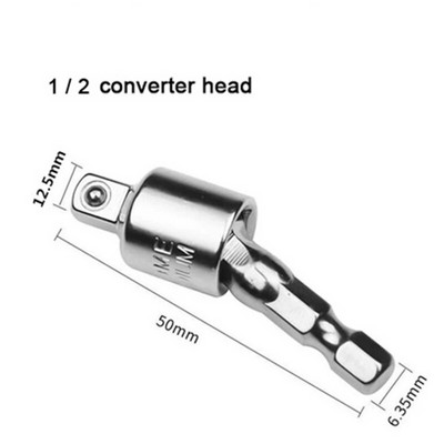 Elektrinio grąžto lizdo adapterio lizdo veržliarakčio rinkinys Šešiakampio koto kvadratinio lizdo grąžtas gali pasukti ir išplėsti konvertavimo strypą