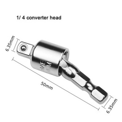 Elektrinio grąžto lizdo adapterio lizdo veržliarakčio rinkinys Šešiakampio koto kvadratinio lizdo grąžtas gali pasukti ir išplėsti konvertavimo strypą