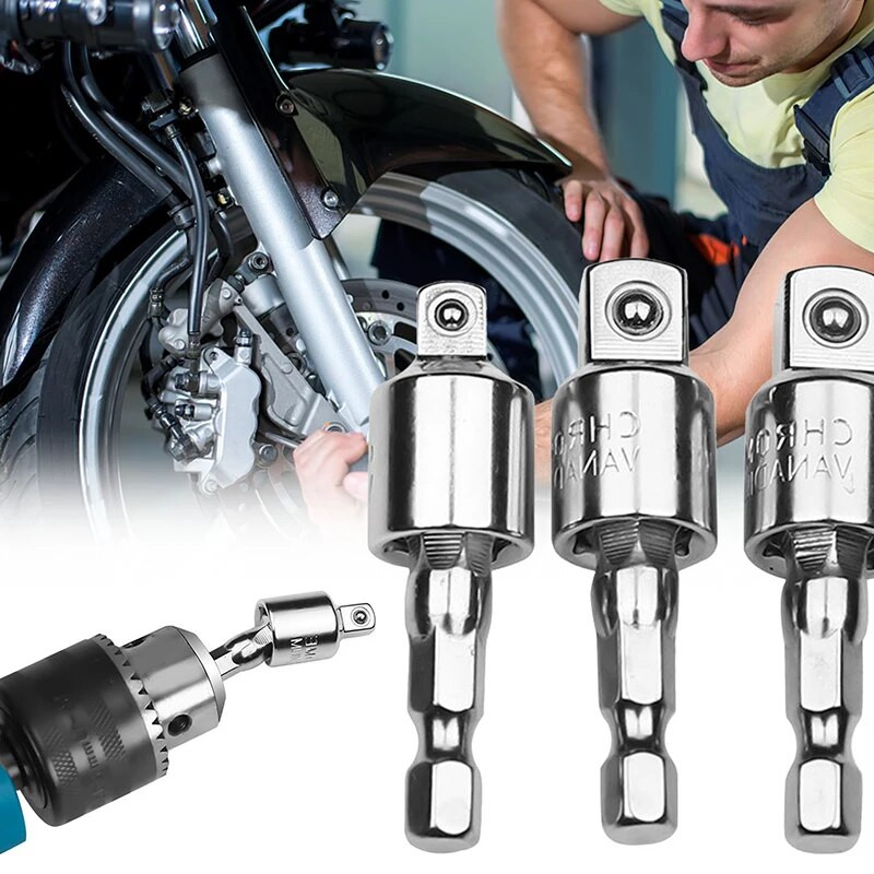 Elektrinio grąžto lizdo adapterio lizdo veržliarakčio rinkinys Šešiakampio koto kvadratinio lizdo grąžtas gali pasukti ir išplėsti konvertavimo strypą