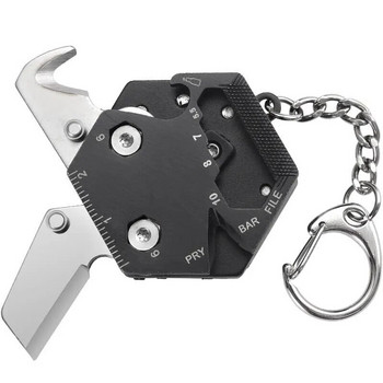 Πολυλειτουργικό Εξάγωνο Κέρμα Εξωτερικό Εργαλείο EDC Εξάγωνο Πτυσσόμενο Μαχαίρι Κέρματος Μπρελόκ Κατσαβίδι Τσέπη Πτυσσόμενο Mini coltello Gear Pee