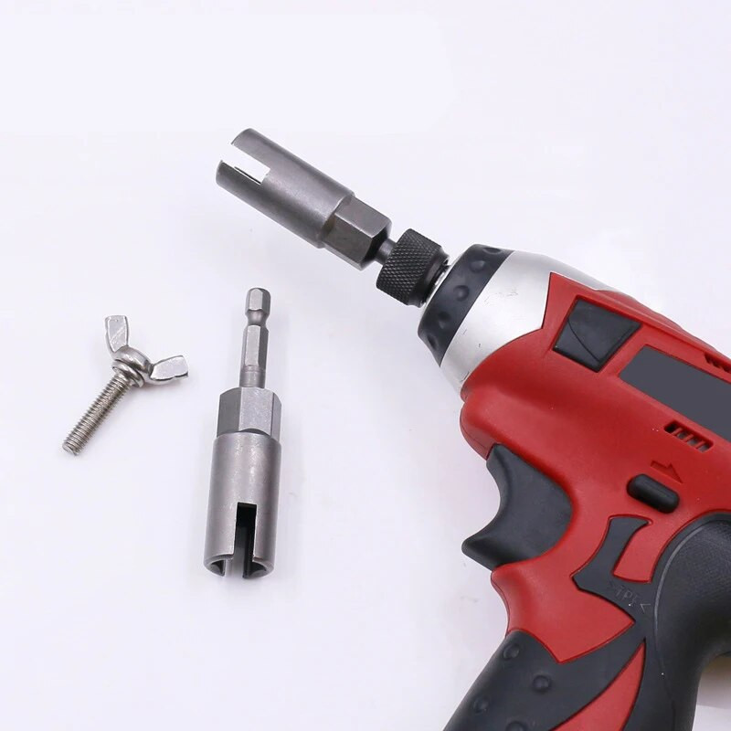 Utični ključ za leptir vijak 1/4" šesterokutni dršku Power Wing Matica Odvijač Slot Wing Nuts Svrdlo 12/16 mm za matične vijke za panel