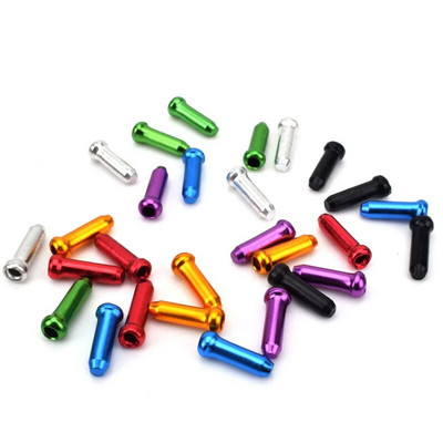 10/50/100 tk. Jalgratta piduri käiguvahetaja alumiiniumist sisetrossi otsad, pressid Jalgrattasõidu osad Käiguvahetaja käigukaablid otsakatted