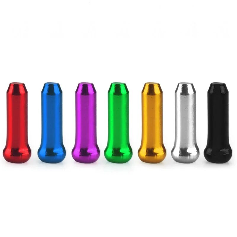 10/50/100 tk. Jalgratta piduri käiguvahetaja alumiiniumist sisetrossi otsad, pressid Jalgrattasõidu osad Käiguvahetaja käigukaablid otsakatted