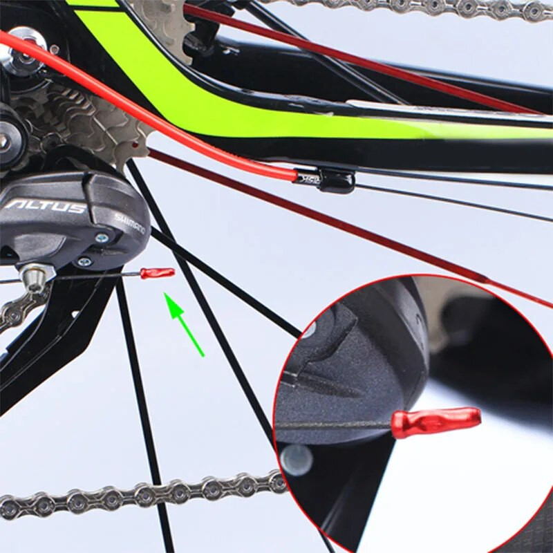 10/50/100 tk. Jalgratta piduri käiguvahetaja alumiiniumist sisetrossi otsad, pressid Jalgrattasõidu osad Käiguvahetaja käigukaablid otsakatted