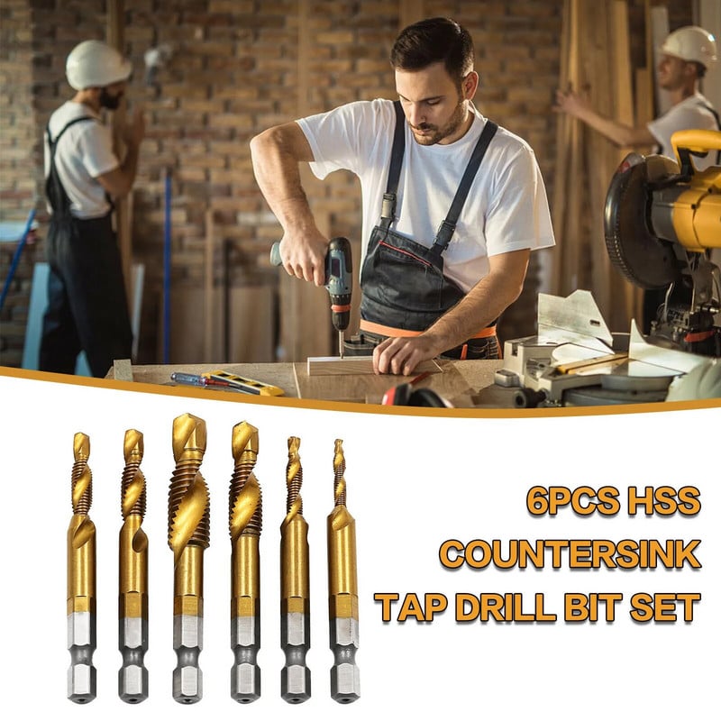 Šesterokutna drška HSS presvučena titanom Navoj za metričku nareznicu Svrdla za strojne vijke M3 M4 M5 M6 M8 M10 Ručni alati