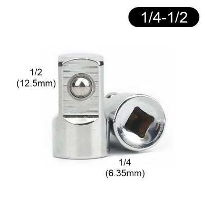 1/4" 3/8" 1/2" Adapter ključa s čegrtaljkom Krom-vanadij čelik Adapter čahure Pretvarač pogonske utičnice Pretvarač zgloba ključa
