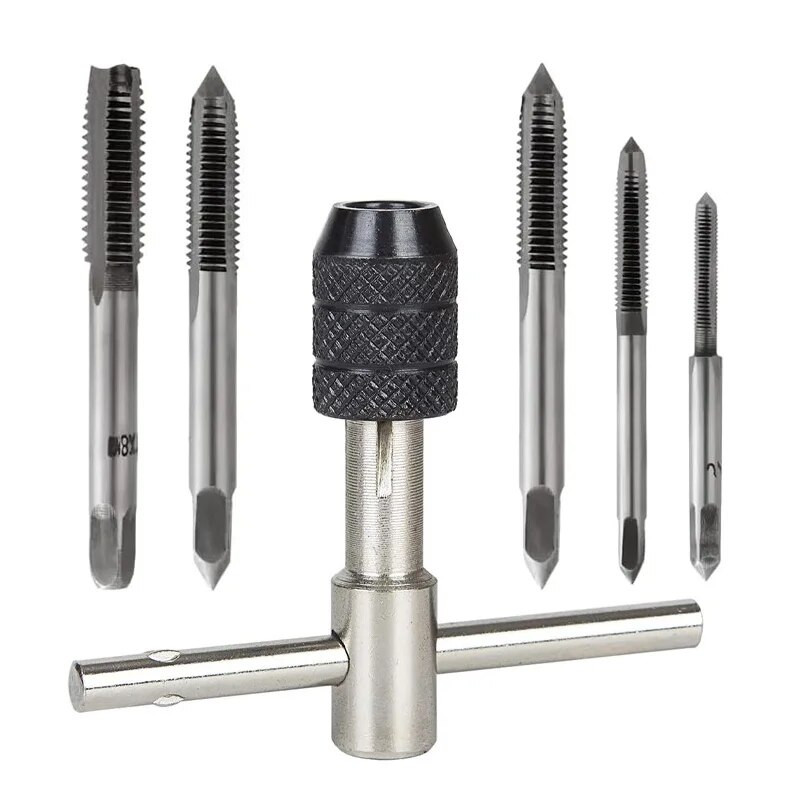 Profesionalni ključ za svrdlo za nareznice, ručni alati za narezivanje strojnih vijaka Navojna navojna navojna svrdla M3 M4 M5 M6 M8 Set nareznica DIY Alat