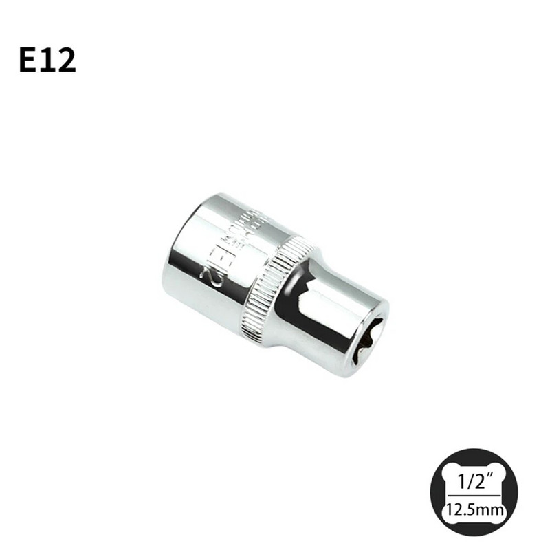 1/2 Torx E típusú dugaszolóaljzatok Csavarhúzó E10 E12 E14 E16 E18 E20 E22 E24 Racsnis csavarkulcsfejhez Hajlított rúdmeghajtó csatlakozás Kéziszerszámok