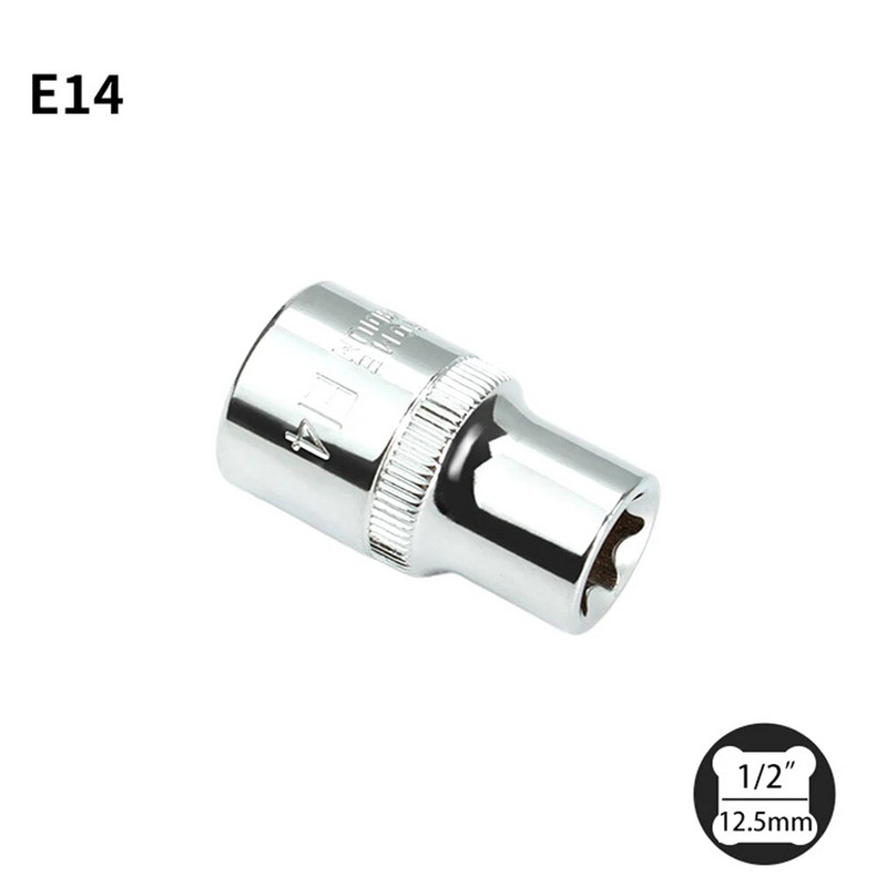 1/2 Torx E típusú dugaszolóaljzatok Csavarhúzó E10 E12 E14 E16 E18 E20 E22 E24 Racsnis csavarkulcsfejhez Hajlított rúdmeghajtó csatlakozás Kéziszerszámok