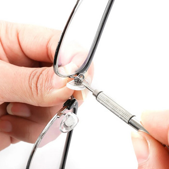 Стоманени очила Отвертка Отвертка за очила Комплект за ремонт на часовник с ключодържател Преносими ръчни инструменти Прецизни инструменти за отвертка