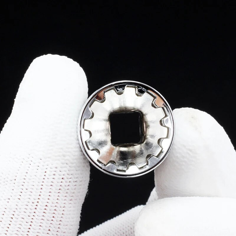 1/4 inča 6,35 mm četvrtasti pogon, 12-točkasti nasadni nasadni ključ, ključ s čegrtaljkom, nasadni ključ s 12 zuba, ručni alat, 12 kutova, navlaka s cvijetom šljive