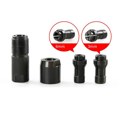 Za kutnu brusilicu Modificirani adapter 1 set 3 mm/6 mm crni lagani električni alati s navojem M10 na steznu glavu za ravnu brusilicu
