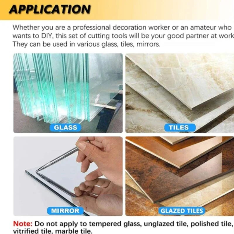 2 u 1 Rezanje keramičkih pločica Set rezača za staklo s kotačićem za noževe Dijamantni stroj za rezanje valjkom Otvaranje pločica Ručni građevinski alati