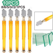 1–10 vnt deimantinio stiklo pjaustytuvas, skirtas „pasidaryk pats“ plytelių veidrodžio pjaustymo peiliui, nešiojamam rato peiliui, 3–12 mm metalo lydinio stiklų pjaustytuvui