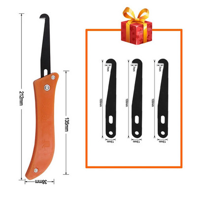 Profesionalni nož s kukom za popravak praznina u pločicama za čišćenje Uklanjanje stare fuge Nož za fuge od volframovog čelika Ručni građevinski alati