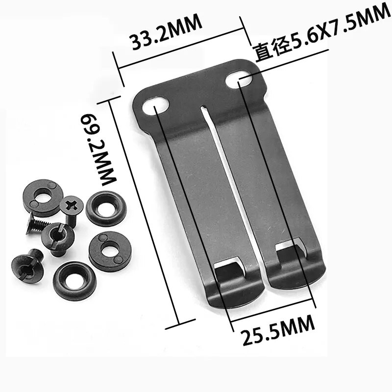 1 komad KYDEX kopče za futrole od nehrđajućeg čelika K kopča za korice oko struka Dodaci Korica za noževe korice za stražnju stranu Korica za džep za nošenje u koricama