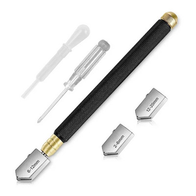 Profesionalus stiklo pjovimo ratukas, stiklo pjovimo rankinis įrankis TC-17 stiklo pjaustytuvas Keraminis plytelių pjoviklis TC-17 tipo metalinė rankena