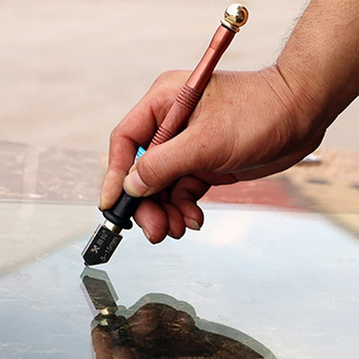 Диамантена резачка за стъкло Стъклокерамика Порцеланов нож за рязане Остър несгъващ се диамантен валяк Професионална резачка за стъкло