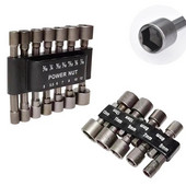 Levegős csavarhúzó betétszerszámkészlet 9 db hatlapfejű dugaszolókulcs 14 db hatlapfejű csavar hosszabbító rúd