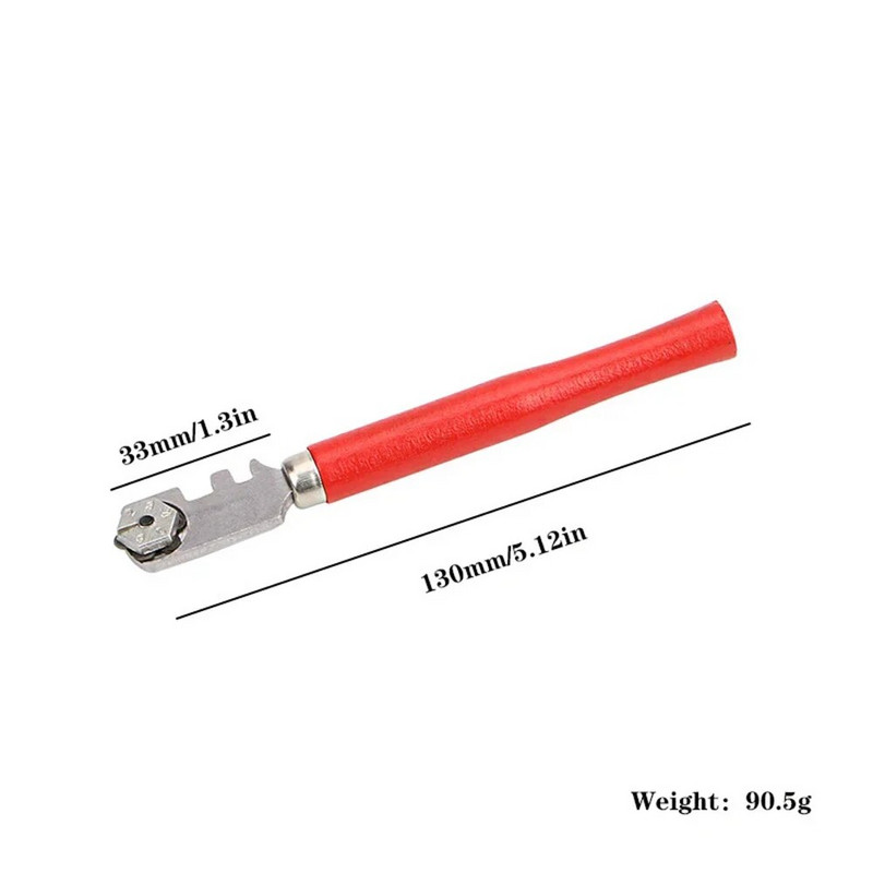 1 vnt Window Craft profesionalus stiklo plytelių pjaustytuvas rankiniam įrankiui 130 mm deimantinio stiklo peilio įrankiai, nešiojami