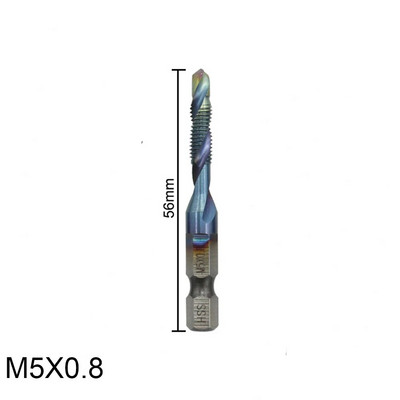 1 vnt. 1/4 mm kotas M3-M10 HSS sriegio čiaupų rinkinys Metrinis srieginis gręžtuvas Mėlyna danga padengtas mašininis sraigtinis srieginis srieginis srieginis srieginis srieginis srieginis srieginis srieginis srieginis srieginis srieginis srieginis sriegini