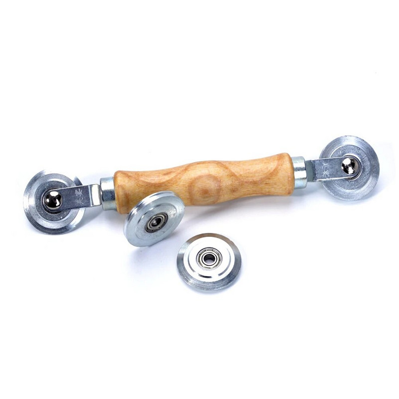 Drvena ručka i čelični kotačići Ručke alata za kotrljanje za dvostruke drvene prozore Instalacija Kućni zaslon Vrata Ručni klin Rolle
