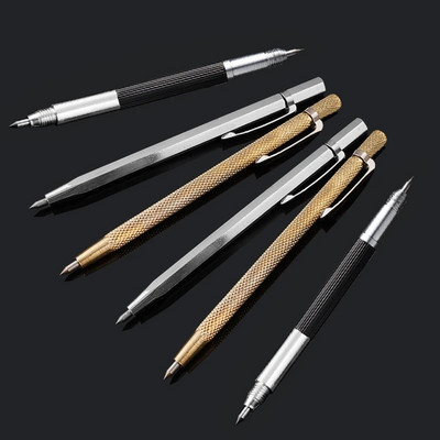 1 бр. 3 вида диамантен метален маркер за гравиране на писалка от волфрамов карбид Стилус писалка за стъклокерамика, метал, дърво, ръчен инструмент за гравиране