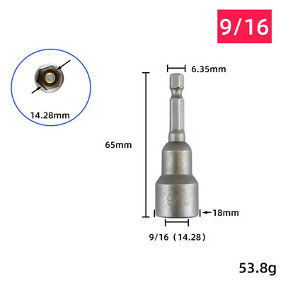 5db ütőaljzat mágneses anya csavarhúzó elektromos fúrószár készlet adapter csavarhúzók javítószerszám 1/4" 5/16" 3/8" 1/2"