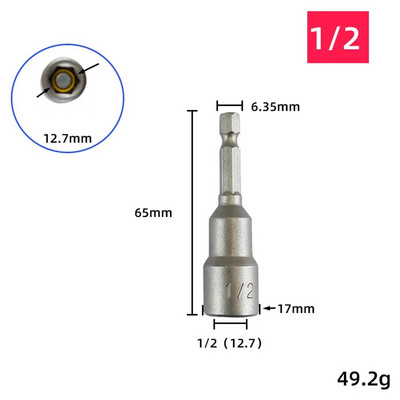 5db ütőaljzat mágneses anya csavarhúzó elektromos fúrószár készlet adapter csavarhúzók javítószerszám 1/4" 5/16" 3/8" 1/2"