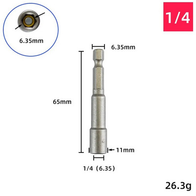 5db ütőaljzat mágneses anya csavarhúzó elektromos fúrószár készlet adapter csavarhúzók javítószerszám 1/4" 5/16" 3/8" 1/2"