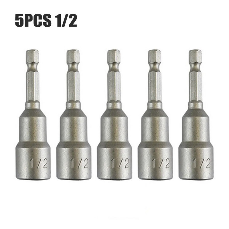 5db ütőaljzat mágneses anya csavarhúzó elektromos fúrószár készlet adapter csavarhúzók javítószerszám 1/4" 5/16" 3/8" 1/2"