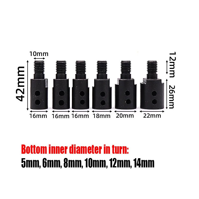 1 vnt. M10 pjūklo ašmenų sujungimo velenas 5/6/8/10/12/14 mm šlifavimo poliravimo variklio veleno adapteris jungiamojo strypo rankovės sujungimo įrankis