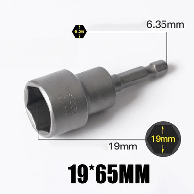 1 KOM 3 MM-24 MM šesterokutni udarni nasadni set nemagnetskih matica, set odvijača 1/4 6,35 mm ključ, 65 mm dugi adapter, komplet utičnica za električnu bušilicu