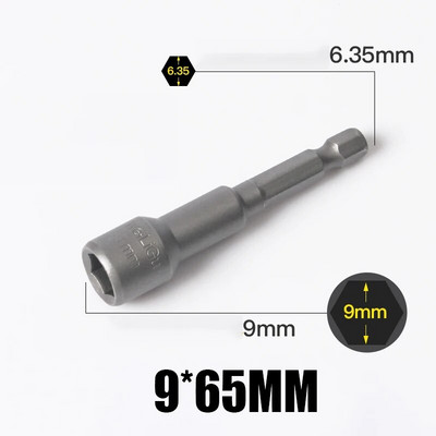 1 KOM 3 MM-24 MM šesterokutni udarni nasadni set nemagnetskih matica, set odvijača 1/4 6,35 mm ključ, 65 mm dugi adapter, komplet utičnica za električnu bušilicu