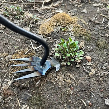 New Weeding Artifact Rooting Weeding Tool Manganese Steel Garden Weeder Loose Soil Hand Weeding Removal Puller Gardening Tools