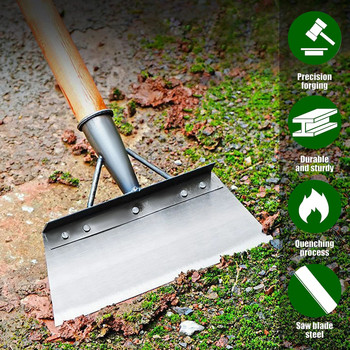 Многофункционална градинска лопата на открито с ръкавица Лопата за почистване на градина Стоманена плоска лопата Лопата за лед Засаждане Плевене Ферма Инструмент