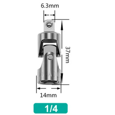 Glava za pretvorbu upravljača s čahurom 1/4 inča 3/8 inča 1/2 inča čahura univerzalnog zgloba alata set nasadnih ključeva