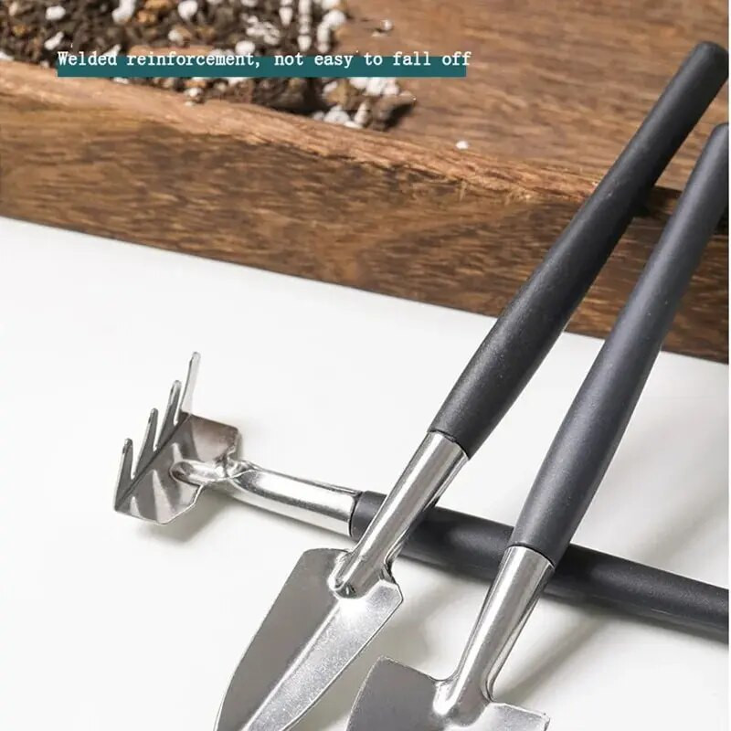 EW kućanski alat za sadnju sukulenata u vrtu za rastresito tlo Mini trodijelni set od nehrđajućeg čelika Lopata za cvijeće u saksiji