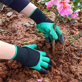 Γάντια κηπουρικής με νύχια Σκάψιμο Φύτευσης Προστατευτικά Γάντια Λατέξ Ανθεκτικά Αδιάβροχα Διαπερατά Γάντια Εργασίας στο Σπίτι