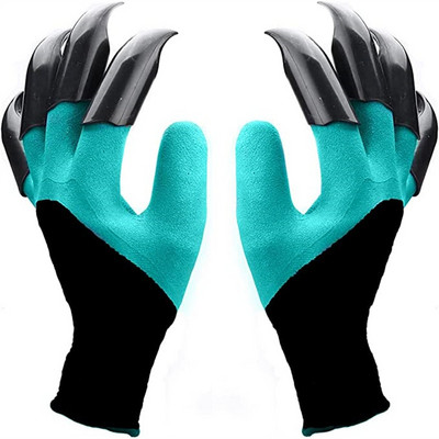 Градински ръкавици с нокти Копаене Засаждане Защитни латексови ръкавици Устойчиви водоустойчиви, устойчиви на убождане пропускливи ръкавици за домашен труд