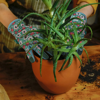1 чифт градински ръкавици за жени леки дишащи сензорни екрани за плевене работа копаене засаждане градински ръкавици