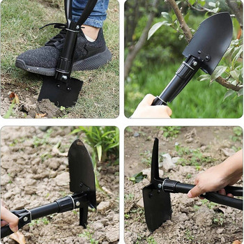 Πτυσσόμενο φτυάρι Mini Military Shovel Outdoor Survival Μεταλλικά Φορητά Εργαλεία για Παιδιά Σκάβουν Φύτευση Κήπου Βυθοκόρηση άμμου