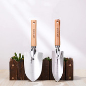 Vrtna lopata od nehrđajućeg čelika Lopata za sadnju cvijeća Vrtna drvena drška Vrtlarski ručni alati