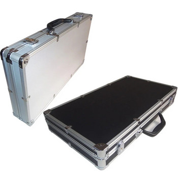 Кутия за инструменти 30x17x8cm Алуминиева преносима кутия за инструменти Калъф за съхранение с гъбена подплата Удароустойчива чанта за инструменти
