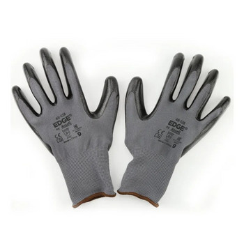 1 чифта промишлени защитни работни ръкавици Черни полиуретанови найлонови памучни ръкавици с марка Всички размери
