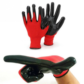 Αντιολισθητικό πάχος λατέξ από καουτσούκ Γάντια εργασίας ασφαλείας Γάντια με επικάλυψη παλάμης Μηχανικά γάντια εργασίας για εργασίες κήπου