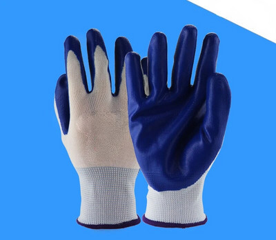 Neslidžios storos latekso gumos darbo pirštinės su delnu dengtos pirštinės Mechaninės darbo pirštinės sodo darbams