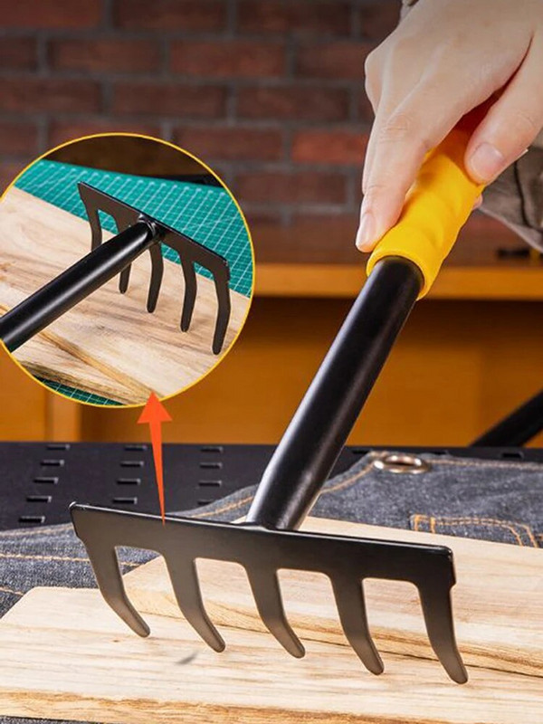 Alat za uklanjanje korova Čelični alat za uklanjanje korova s 5 zuba Dvonamjenski alat za ručno uklanjanje korova za vrt