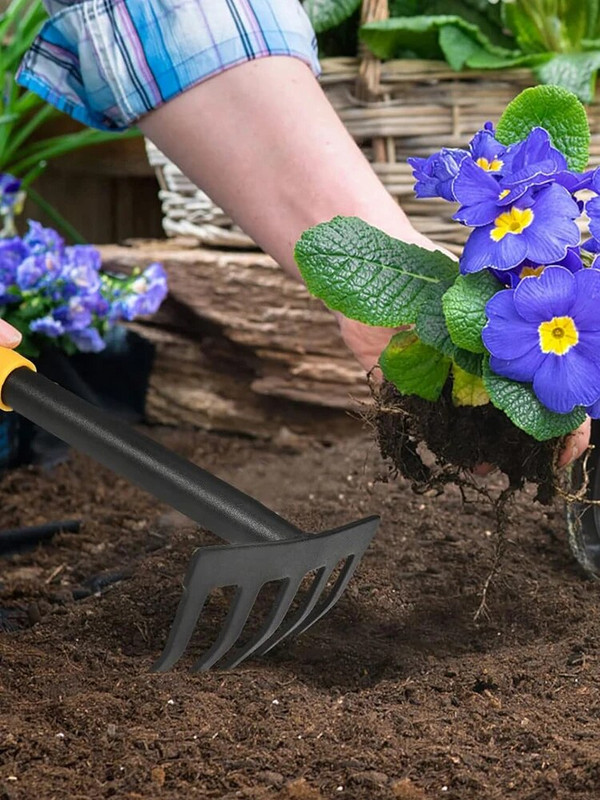 Alat za uklanjanje korova Čelični alat za uklanjanje korova s 5 zuba Dvonamjenski alat za ručno uklanjanje korova za vrt